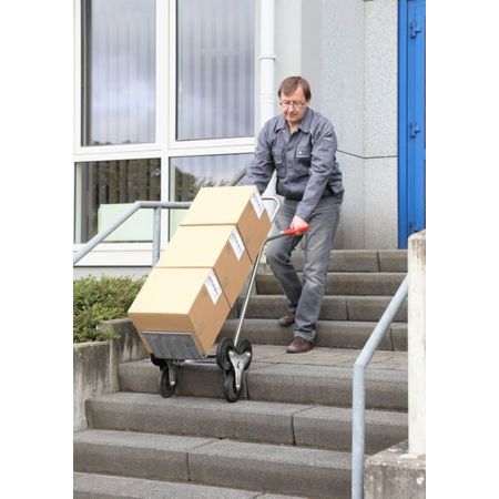 Alu-Treppenkarre mit Dreisternrädern - Ideal für den einfachen Transport von Lasten