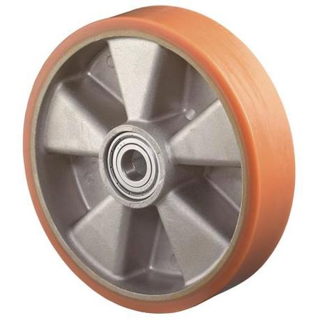 BS ROLLEN Polyurethanrad 125mm mit Aluminiumfelge - Leichtgewicht (Gusseisenrad)